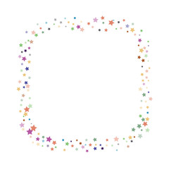 Glitter Vector Falling Stars Pattern. Carnival Festival Confetti Celebration Border. Christmas, New Year, Birthday, Music Firework. Modern Gift Voucher Glitter Vector Falling Stars Pattern.