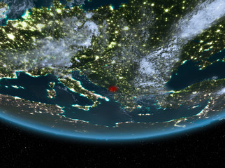 Montenegro at night