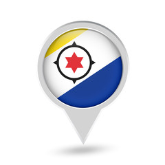 Bonaire (Kingdom of the Netherlands) Flag Round Pin Icon