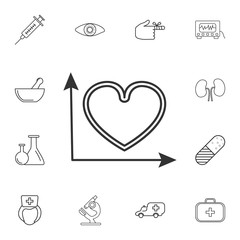 Heartbeat icon. Detailed set of medicine outline icons. Premium quality graphic design icon. One of the collection icons for websites, web design, mobile app