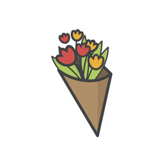 Illustration of flower bouquet