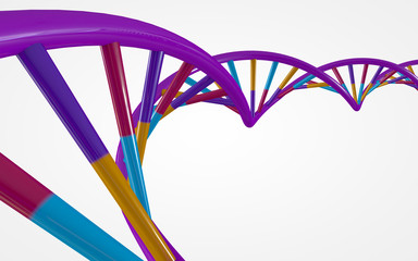 Colorful 3D DNA Helix 
