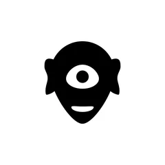 Fotobehang monster icon. Element of horror stories elements illustration. Premium quality graphic design icon. Signs and symbols collection icon for websites, web design, mobile app © gunayaliyeva