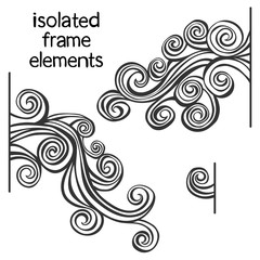 Isolated frame elements. Line - wave.