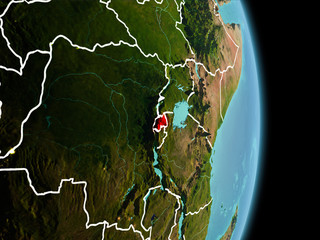 Morning over Rwanda on Earth