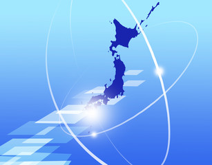 日本ビジネス　日本地図　日本　地図　ビジネス　テクノロジー　サイエンス