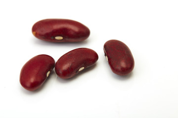 red bean on white background