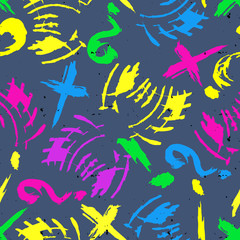 colored abstract seamless pattern in graffiti style. Quality vector illustration for your design