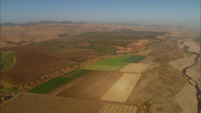 Helicopter aerial of the Santa Maria Valley, California.