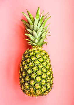 Pineapple on pink background