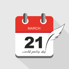 world poetry day 21th march kalender