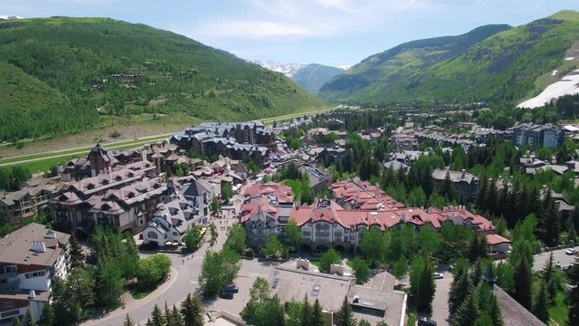 Vail Colorado Aerial View From Above
