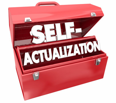 Self-Actualization Tools Toolbox Realize Full Potential 3d Illustration