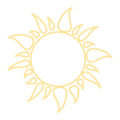 sun shape icon over white background, colorful design. vector illustration