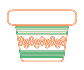 empty flower pot icon over white background, colorful design. vector illustration