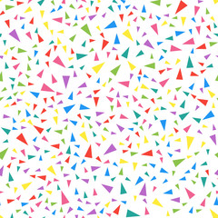 Geometric seamless pattern of triangles. Abstract repeating background. Vector illustration