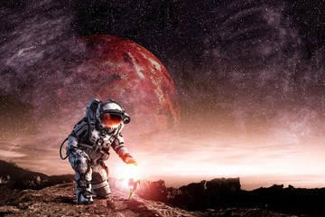 There is life on other planet. Mixed media