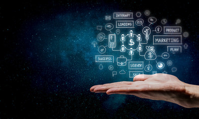 Carrying out great success idea. Mixed media