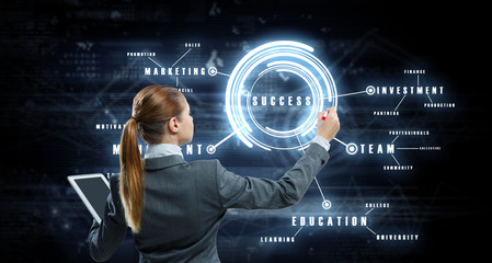 Netwoking as business concept. Mixed media