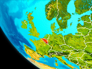 Belgium on Earth from space