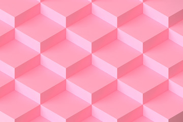 pink square modular abstract background 3d rendering