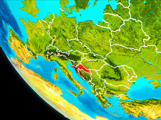 Croatia on Earth from space