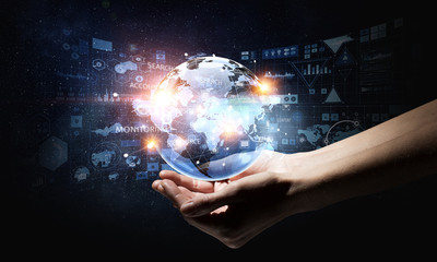 Global communication and networking. Mixed media