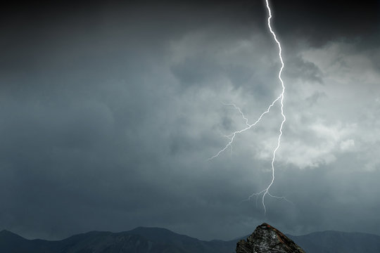 Dramatic thunder background