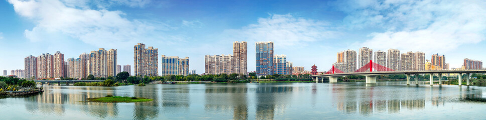 City Skyline and Jiulong River