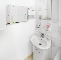 Sanitary corner  in a dental clinic