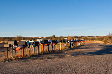 Many mailboxes in Arizona
