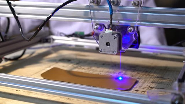 the laser does the engraving on the skin