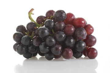 Red grape isolated on white background