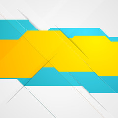 Blue and yellow abstract tech background