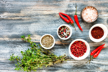 Spices and herbs background