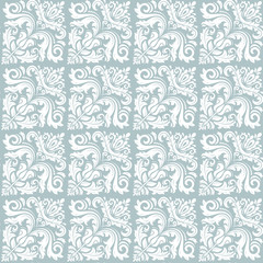 Orient vector classic blue and white pattern. Seamless abstract background with vintage diagonal elements. Orient background