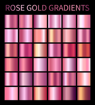 Rose Gold gradients collection for design