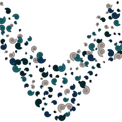 Vector Confetti Background Pattern. Element of design. Color spirals on a white background