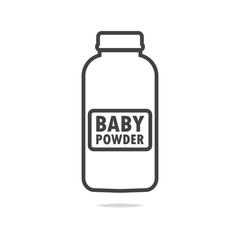 Baby powder line icon vector