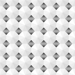 Stock Illustration - White 3D Gemstone Pattern, 3D Illustration, White Background.