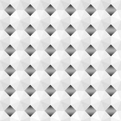 Stock Illustration - White 3D Gemstone Pattern, 3D Illustration, White Background.