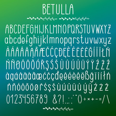 Betulla - modern rounded grotesque font