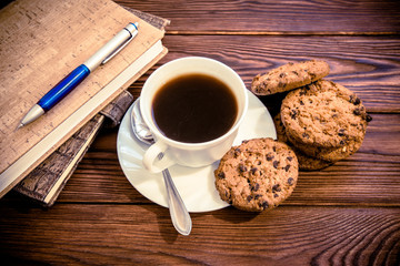 Coffee Break - Notepad and Pen along with coffee 