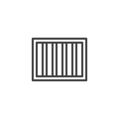 Prison bars outline icon. linear style sign for mobile concept and web design. lattice simple line vector icon. Symbol, logo illustration. Pixel perfect vector graphics