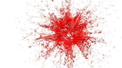 red liquid splash