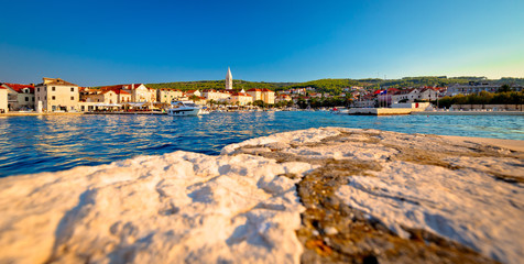 Fototapeta premium Supetar waterfront view from sea
