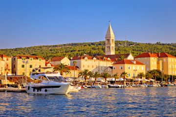 Fototapeta premium Supetar waterfront view from sea