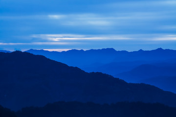 Blue mountains of Sagada, Mountain Province, Philippines