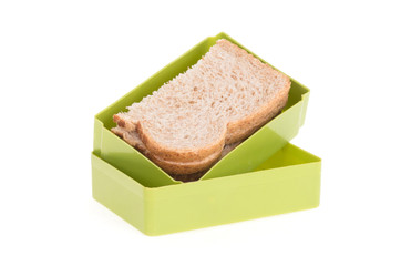 Simple old lunch box isolated