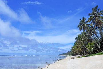 Landscape Titikaveka beach Rarotonga Cook Islands